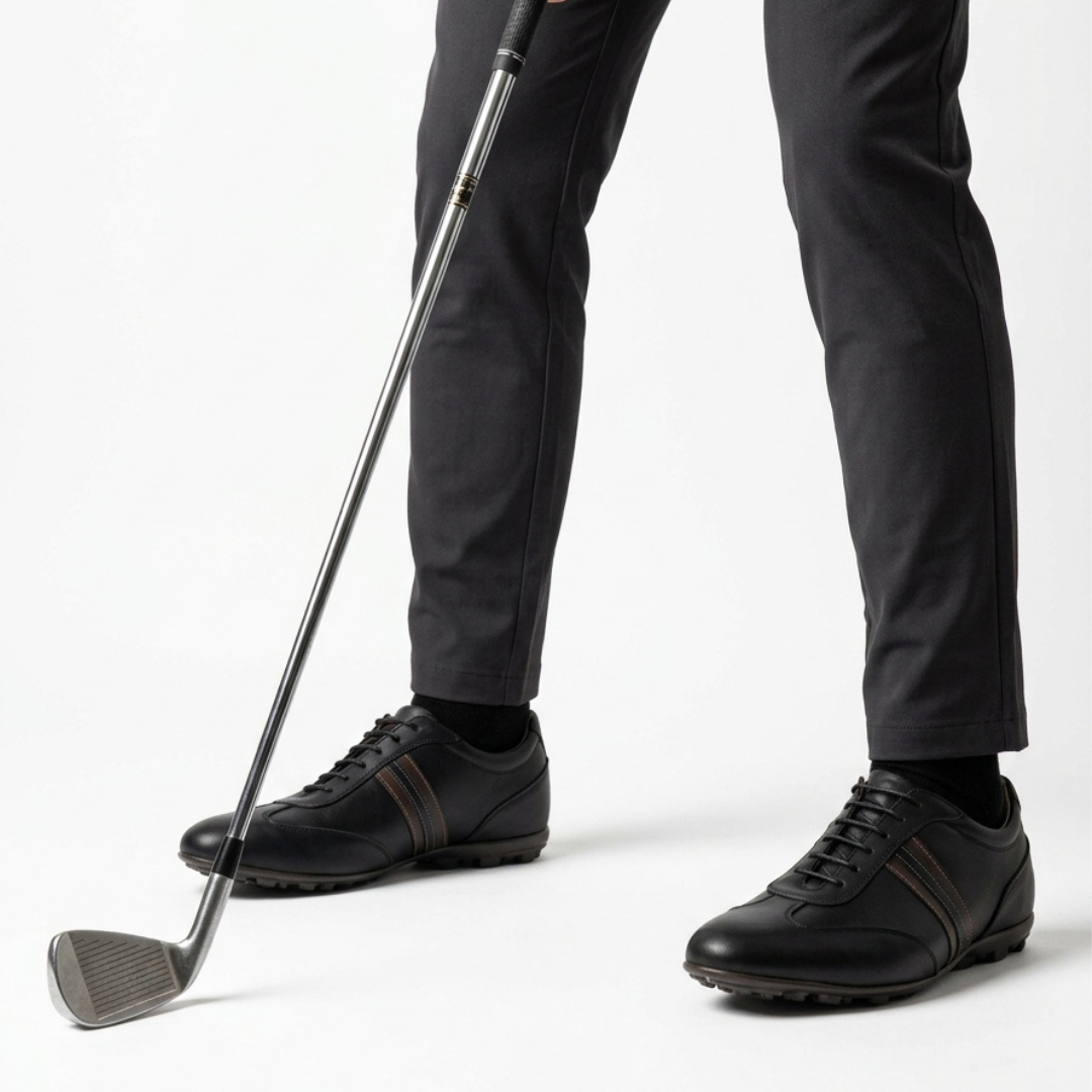 +2 inches Cowhide Leather Golf Sneakers No.31