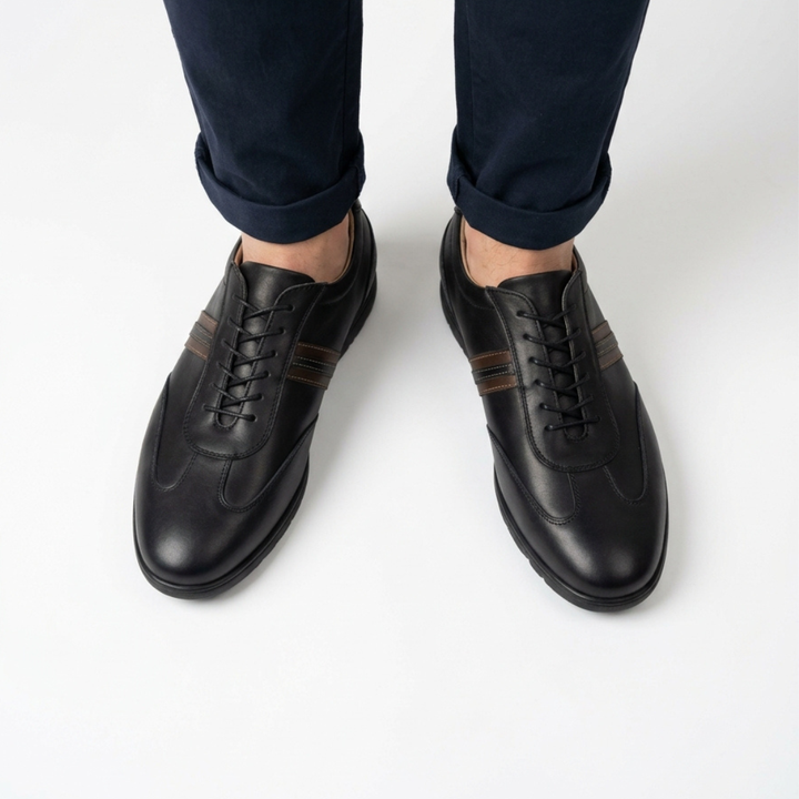 +2 inches Cowhide Leather Golf Sneakers No.31