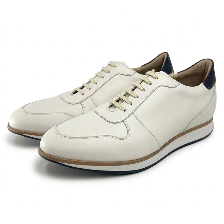 +2 inches Cowhide Leather Golf Sneakers No.28