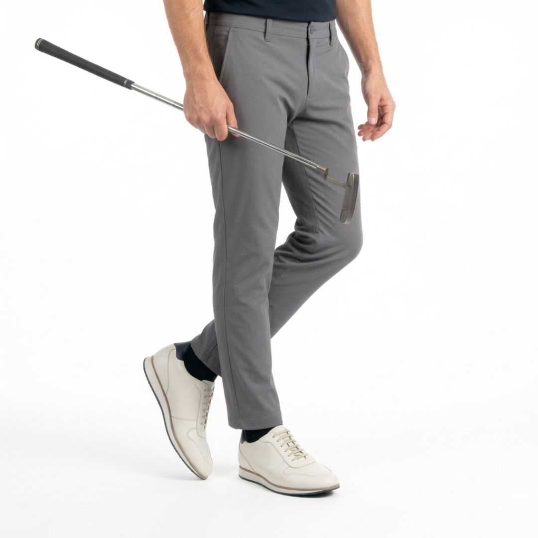 +2 inches Cowhide Leather Golf Sneakers No.28