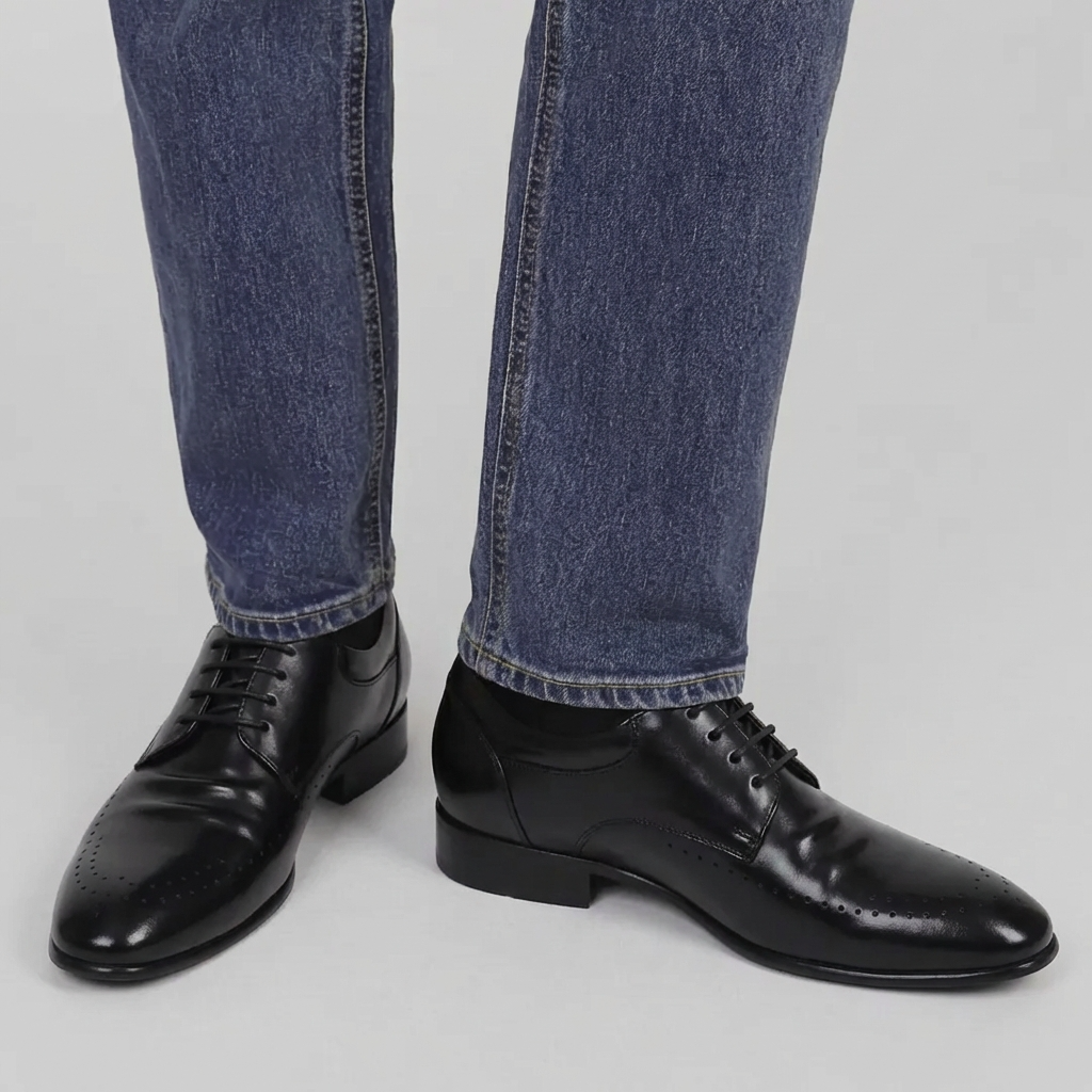8cm UP 牛革シークレットビジネスシューズ no20 - LEVANO